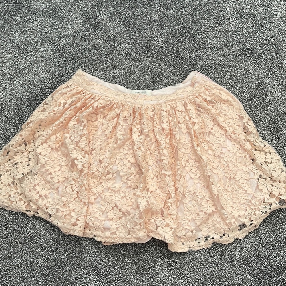 Peach floral Forever 21 skirt